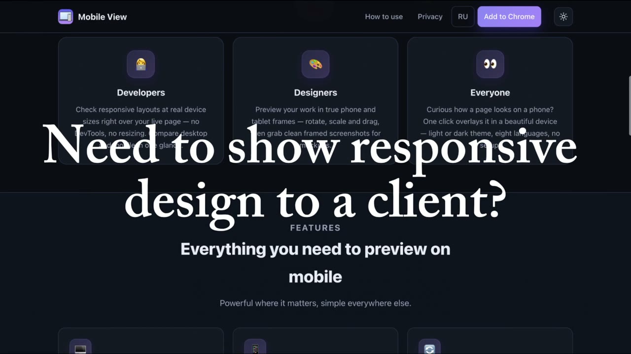 Mobile View demo preview
